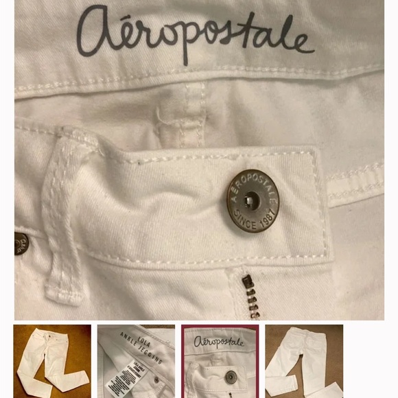Aeropostale white Lola ankle Jegging legging jean denim fresh spring summer fall - Picture 4 of 5